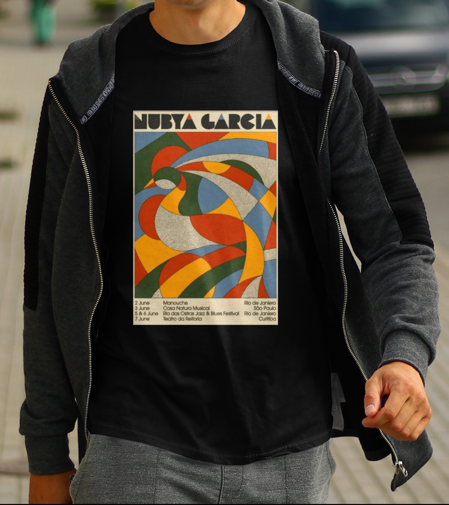 Nubya Garcia 2026 Brazil Tour Manouche Jazz Blues Festival Rio São Paulo Curitiba T-Shirt