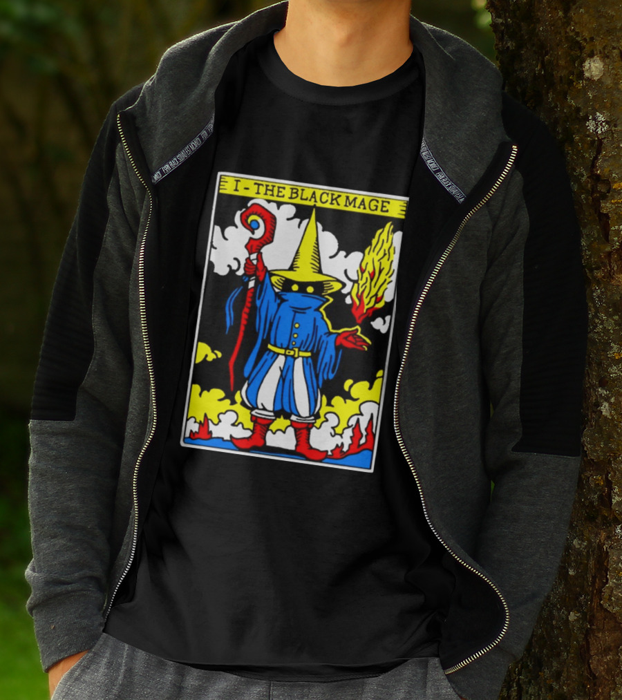 I The Black Mage Tarot Card Retro Fantasy T-Shirt