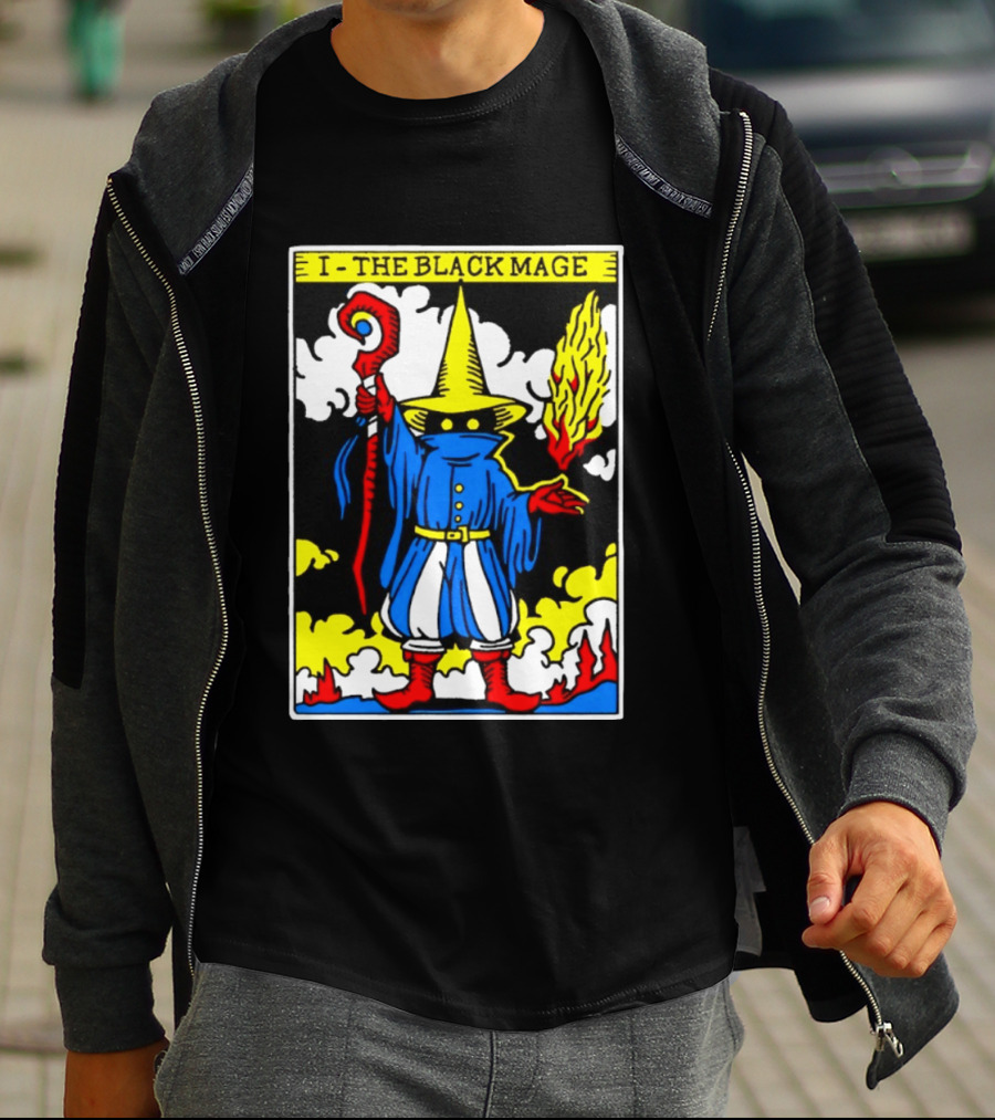I The Black Mage Tarot Card Retro Fantasy T-Shirt