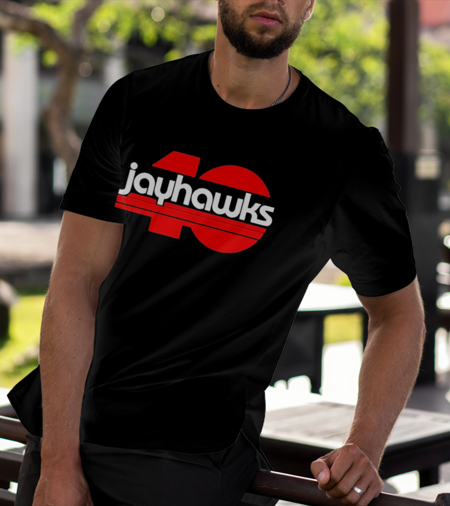 Jayhawks 40th Anniversary Red And White T-Shirt