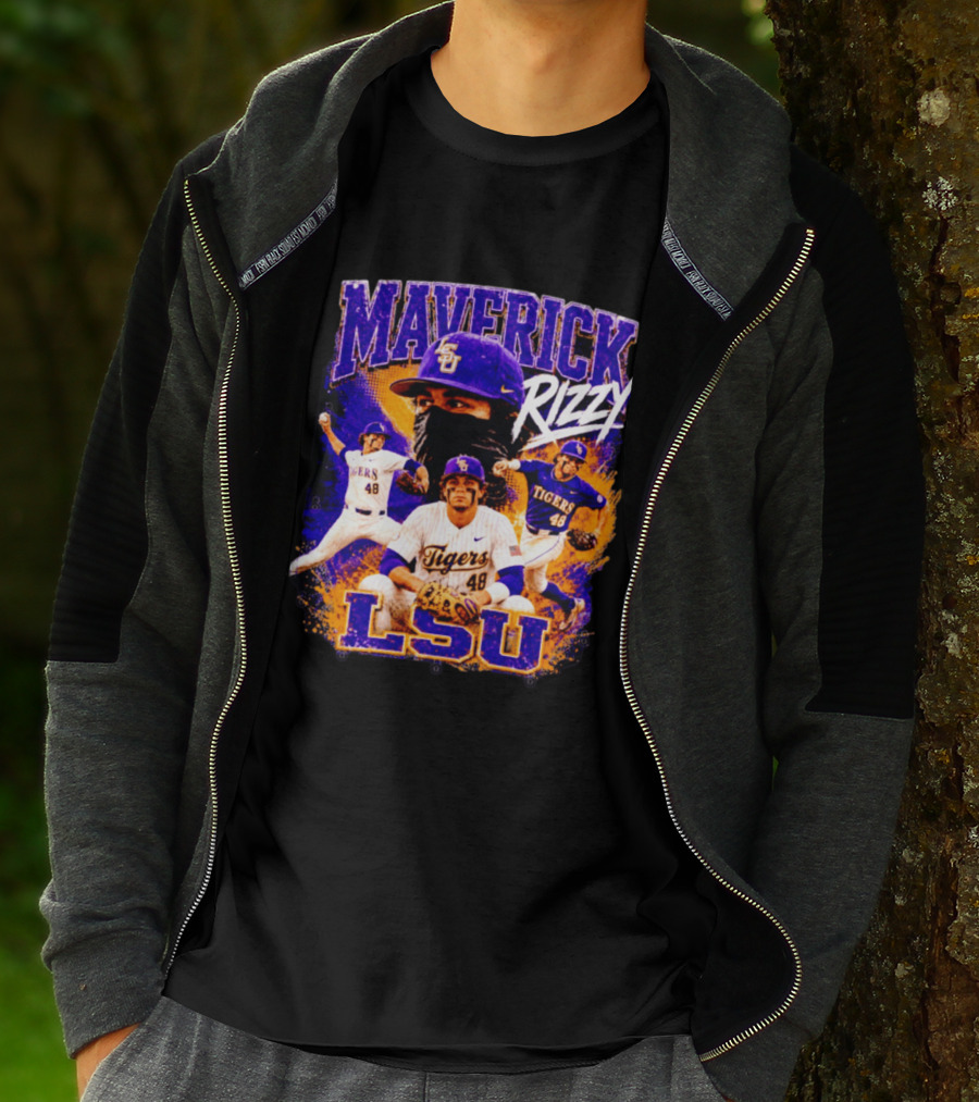 LSU Tigers Maverick Rizy Baseball Player Number 48 T-Shirt