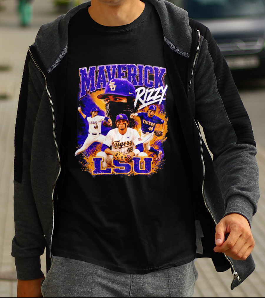 LSU Tigers Maverick Rizy Baseball Player Number 48 T-Shirt