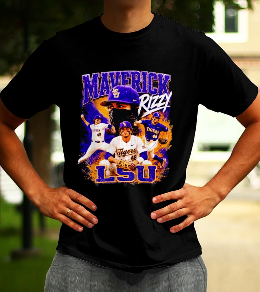 LSU Tigers Maverick Rizy Baseball Player Number 48 T-Shirt