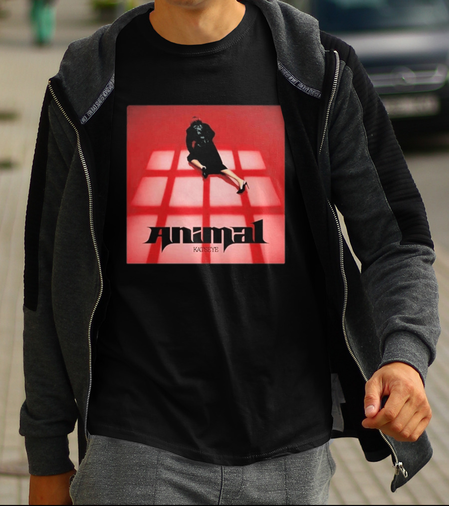 Katseye Animal Red Grid Aesthetic T-Shirt