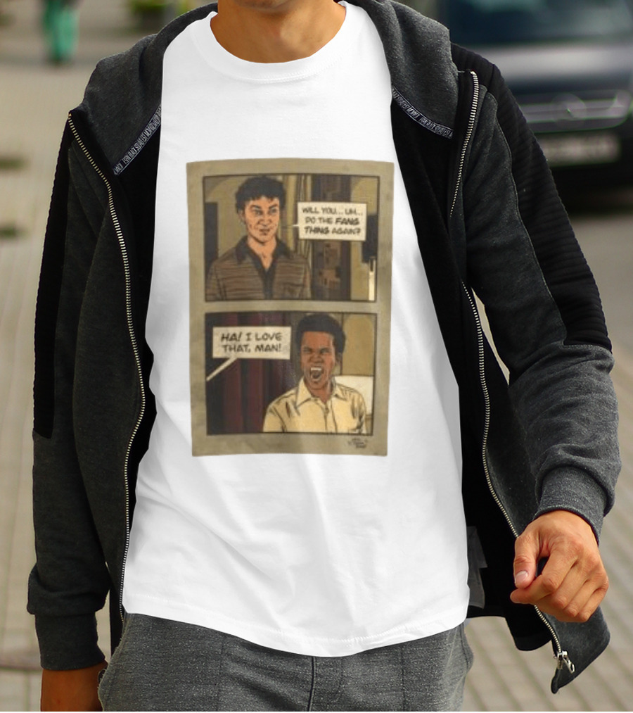 Interview With The Vampire X Cat's Doodle Dump Fang Thing Will You Do The Fang Thing Again Ha I Love That Man T-Shirt