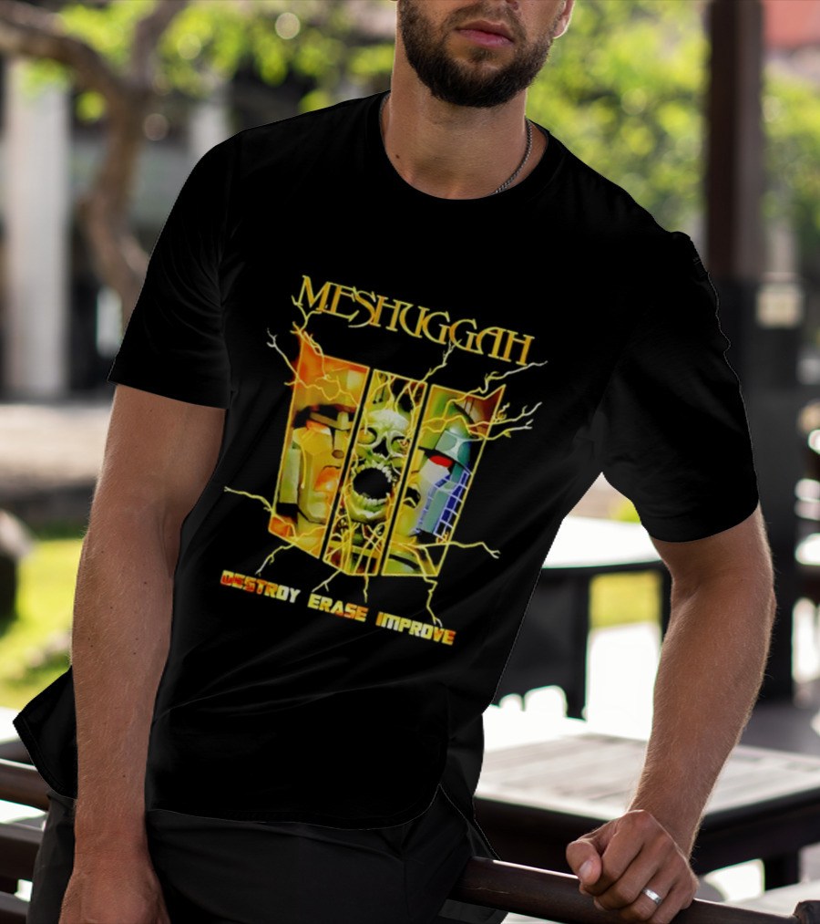 Meshuggah Destroy Erase Improve Skull T-Shirt