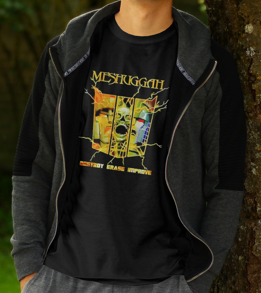 Meshuggah Destroy Erase Improve Skull T-Shirt