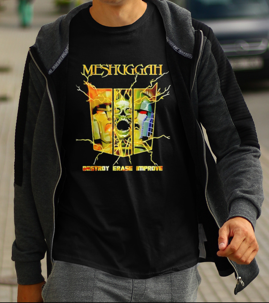 Meshuggah Destroy Erase Improve Skull T-Shirt