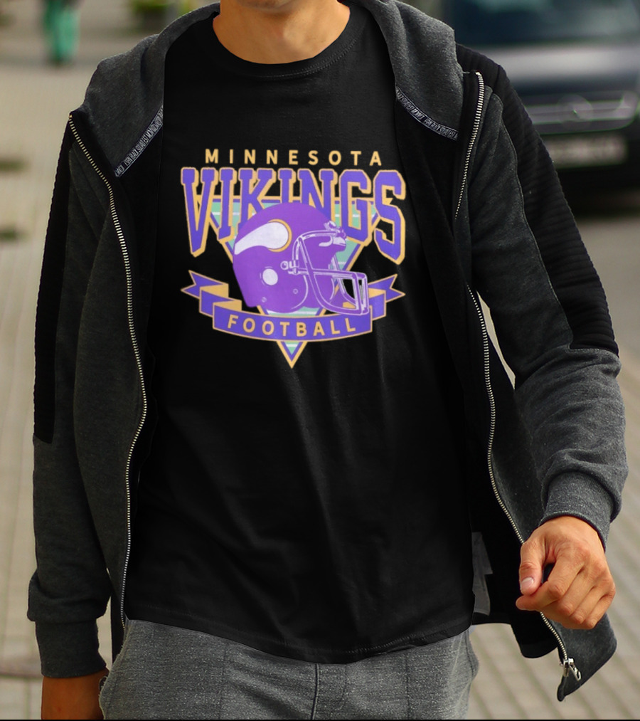 Minnesota Vikings Helmet Football T-Shirt