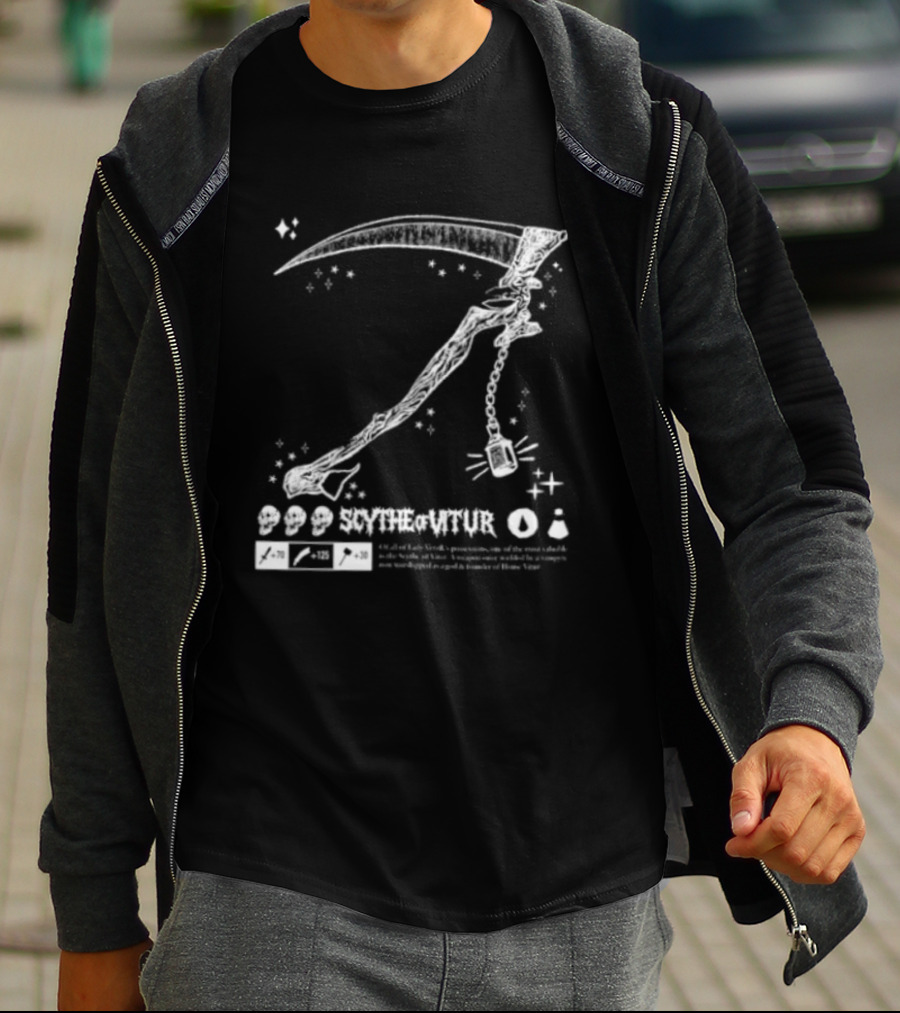Scythe Of Vitur Lady Verzik House Vitur Weapon RuneScape Old School T-Shirt