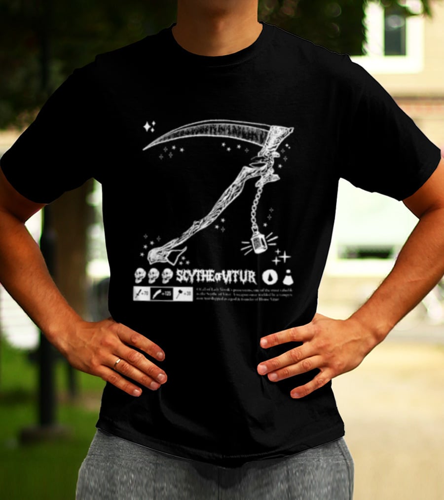 Scythe Of Vitur Lady Verzik House Vitur Weapon RuneScape Old School T-Shirt