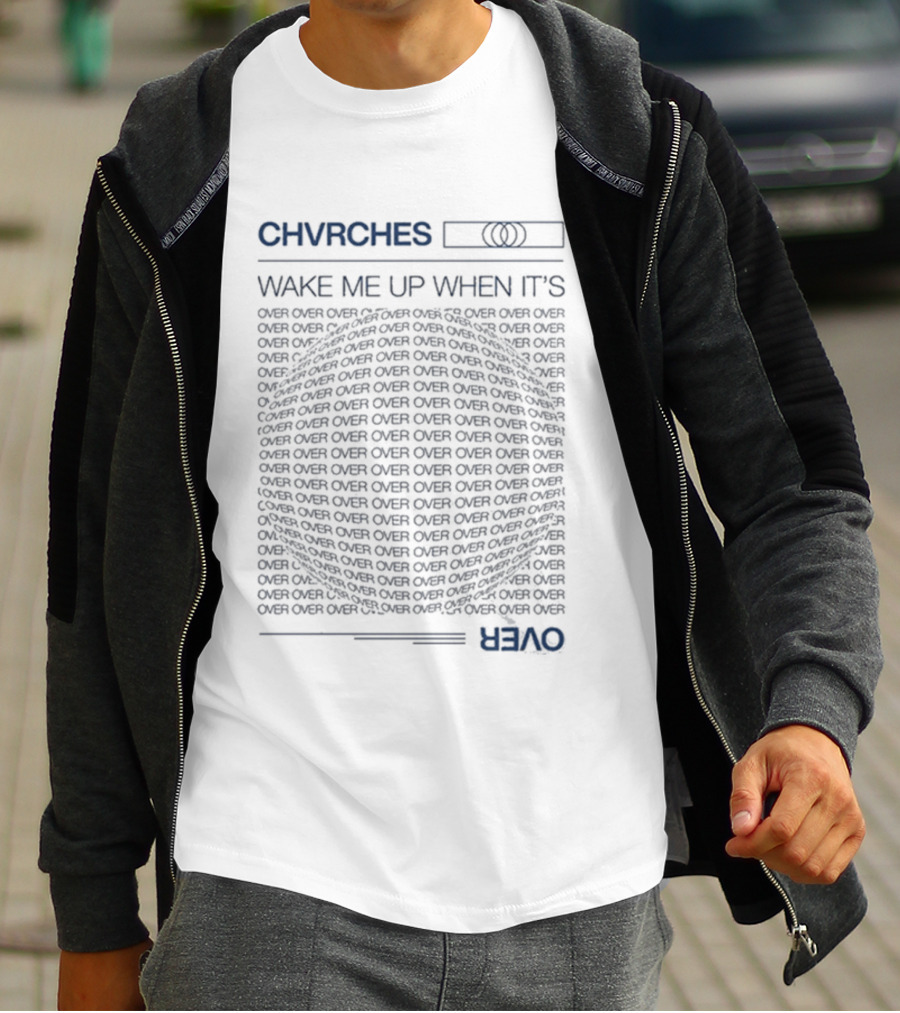 CHVRCHES Wake Me Up When It's Over Repeated Circle T-Shirt