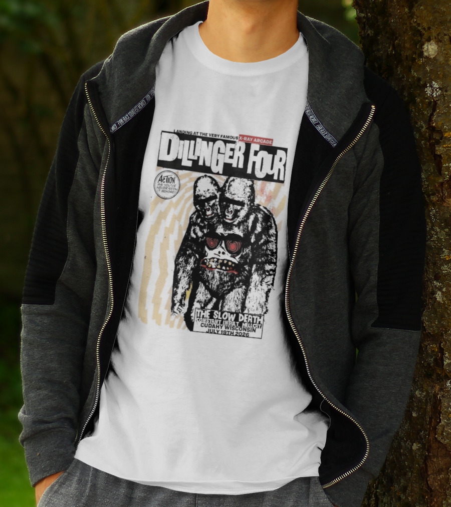 Dillinger Four X Ray Arcade The Slow Death 07 19 2026 Cudahy WI T-Shirt