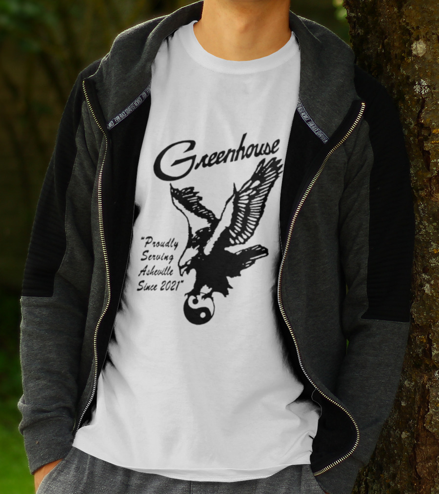 Greenhouse Proudly Serving Asheville Since 2021 Eagle Motif T-Shirt