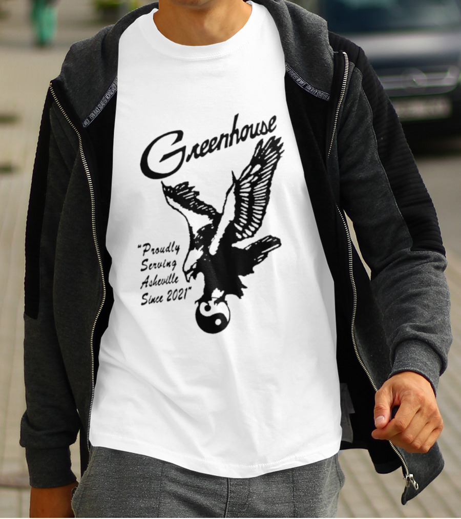 Greenhouse Proudly Serving Asheville Since 2021 Eagle Motif T-Shirt