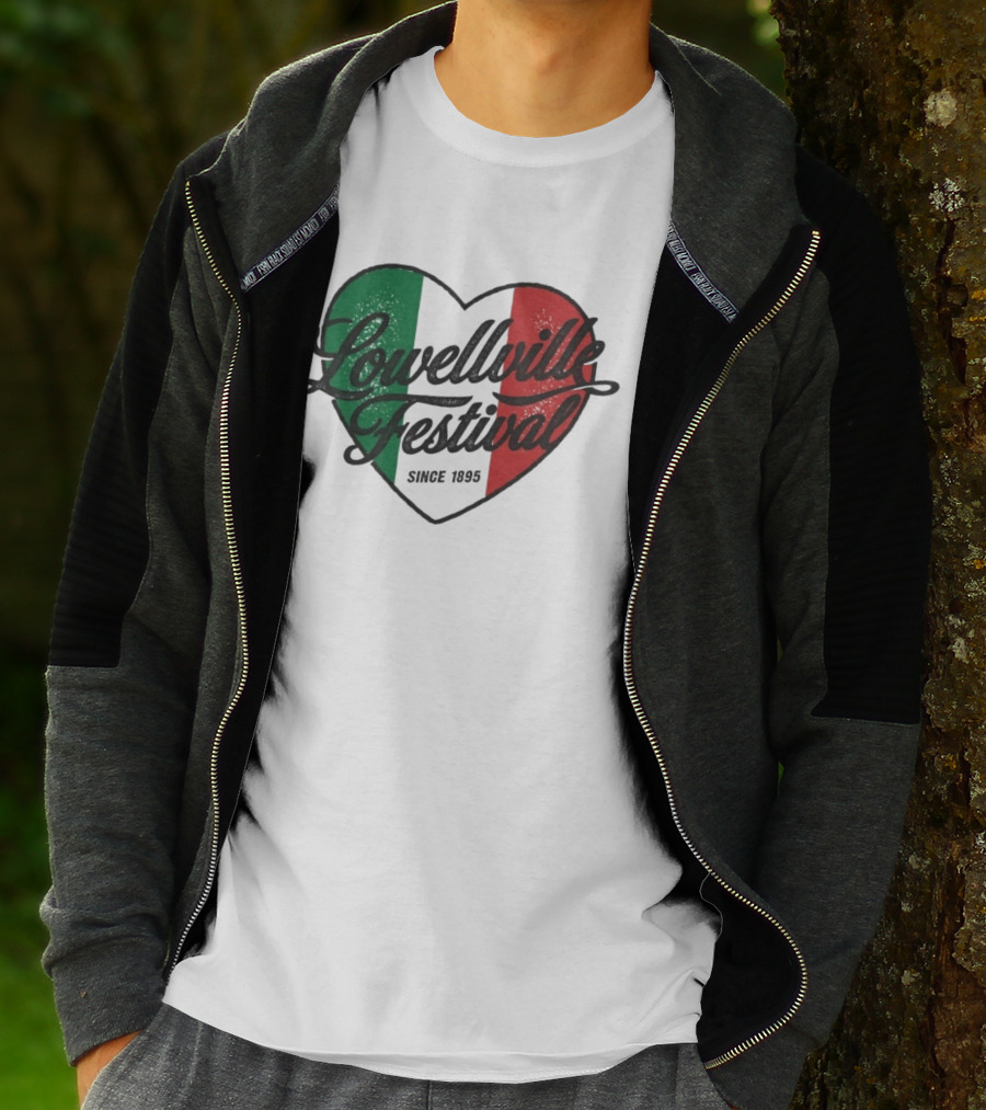 Lowellville Festival Heart Italian Colors Since 1895 T-Shirt