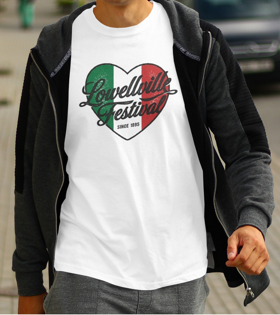 Lowellville Festival Heart Italian Colors Since 1895 T-Shirt