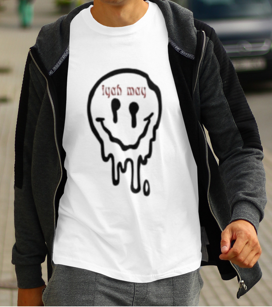 Lyah May Store Puppet Strings Oversized Melting Smiley Face T-Shirt