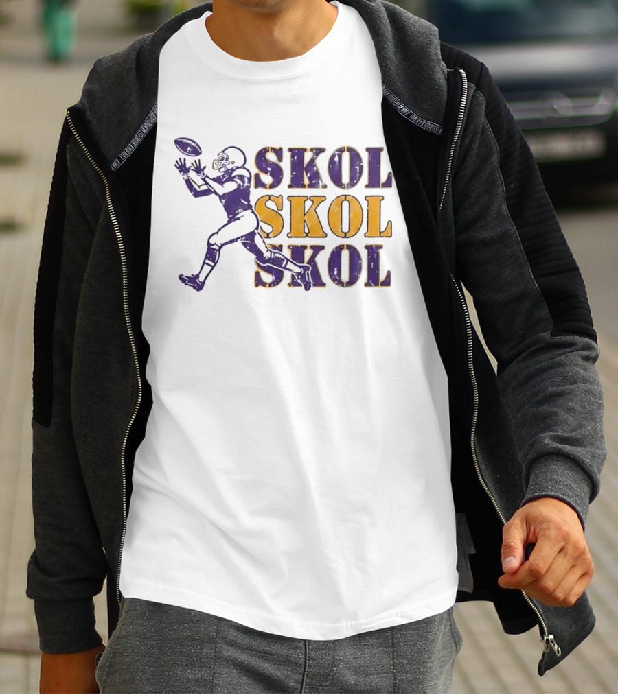 Skol Skol Skol Minnesota Vikings Football Fan T-Shirt