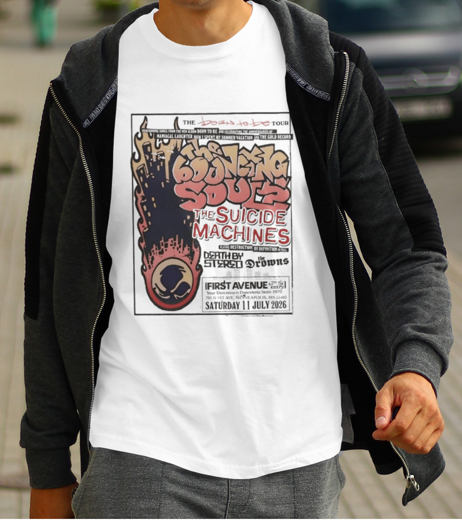The Bouncing Souls The Suicide Machines Death By Stereo The Drowns First Avenue Tour Minneapolis 13 July 2019 T-Shirt