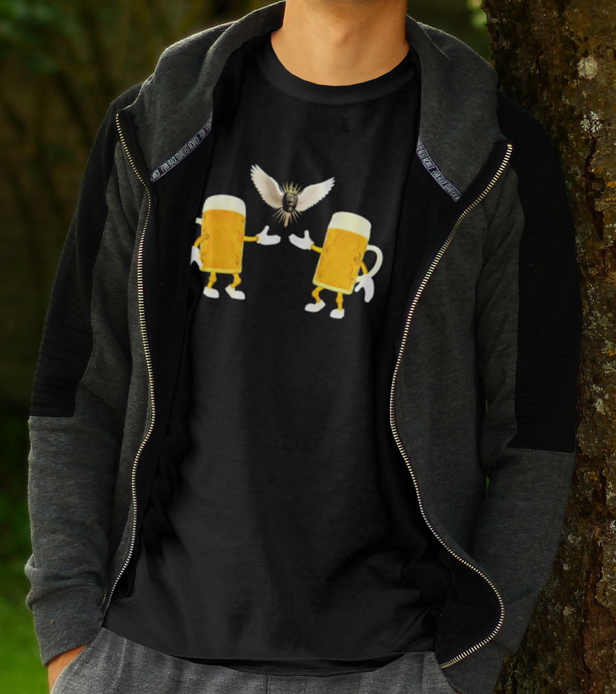 Beers And Car Keys Angel Meme With Winged Creature And Beer S T-Shirt