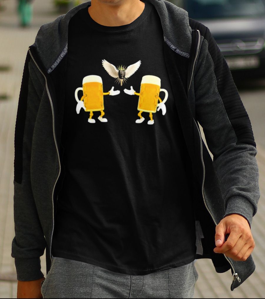 Beers And Car Keys Angel Meme With Winged Creature And Beer S T-Shirt