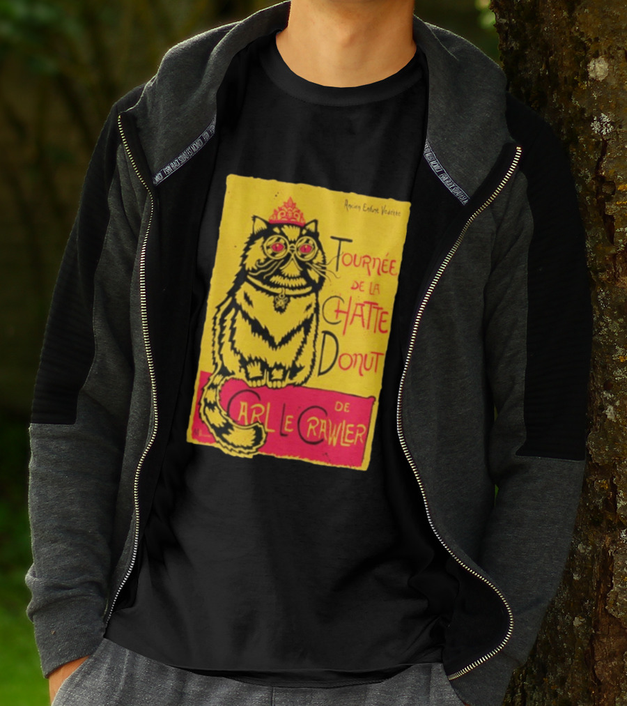 Ancien Enfant Vedette Tournee De La Chatte Donut De Carl Le Crawler Cat T-Shirt
