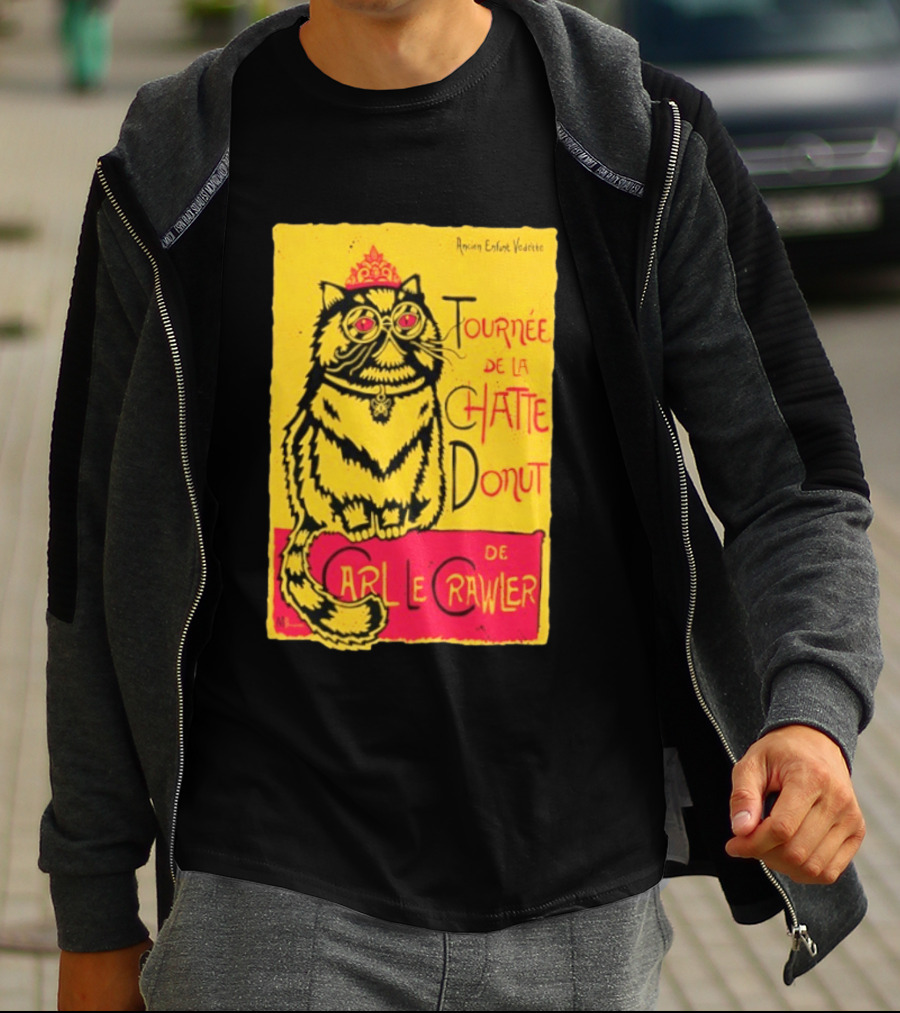 Ancien Enfant Vedette Tournee De La Chatte Donut De Carl Le Crawler Cat T-Shirt
