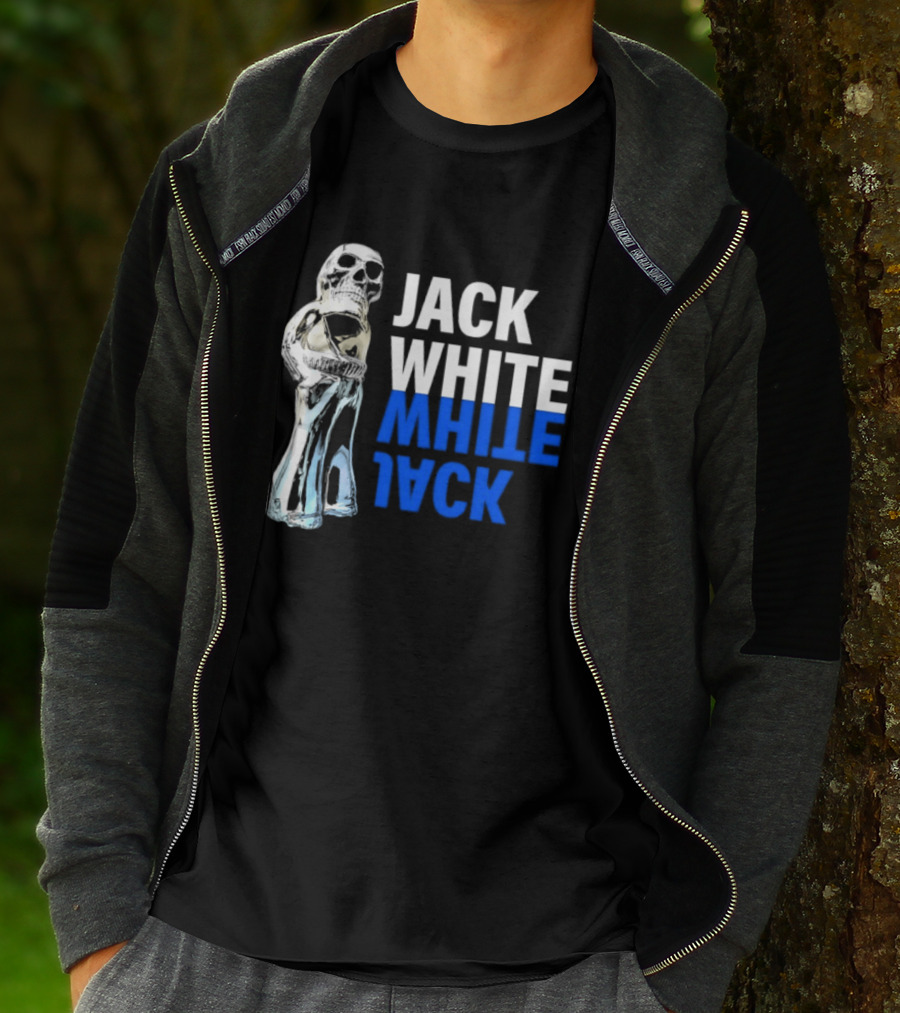 Jack White Rock Musician Skull Reflection T-Shirt