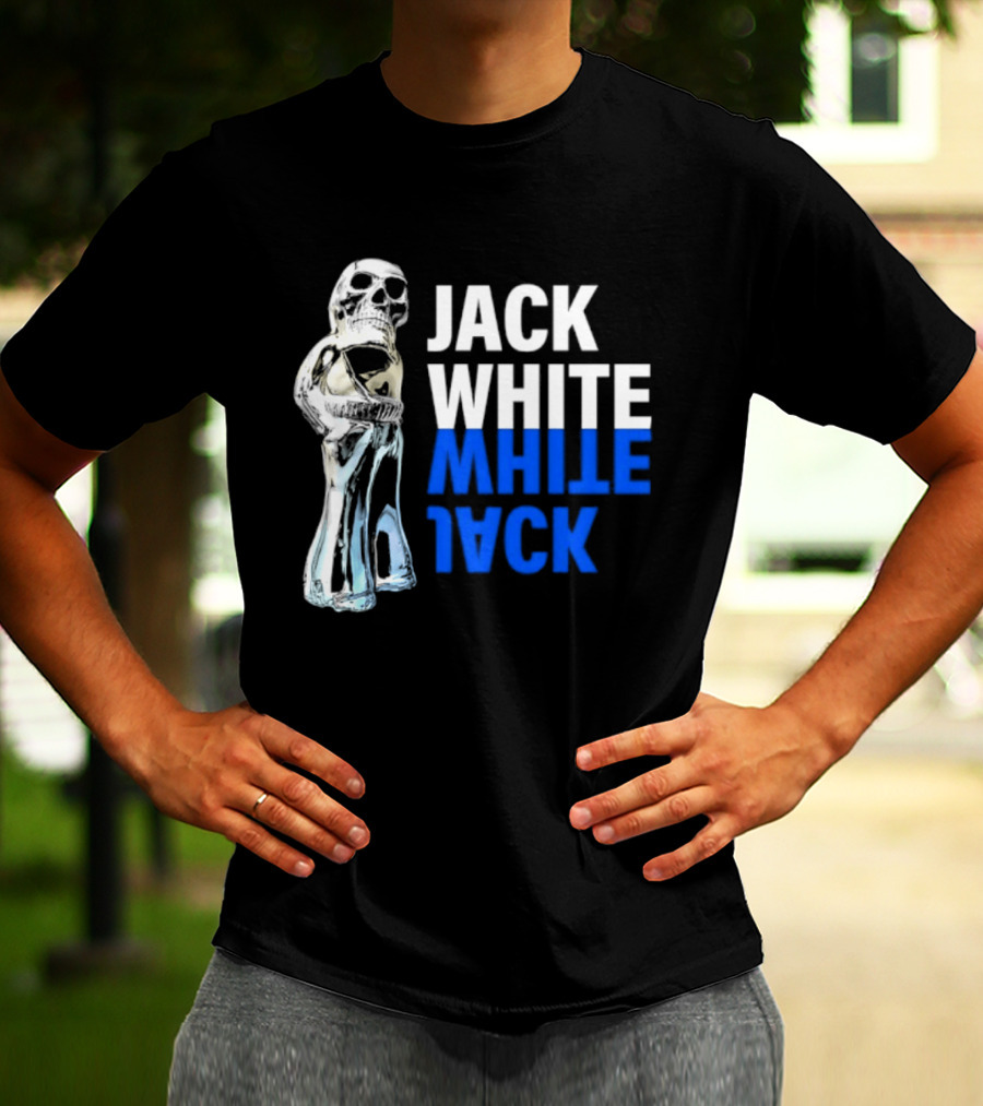 Jack White Rock Musician Skull Reflection T-Shirt