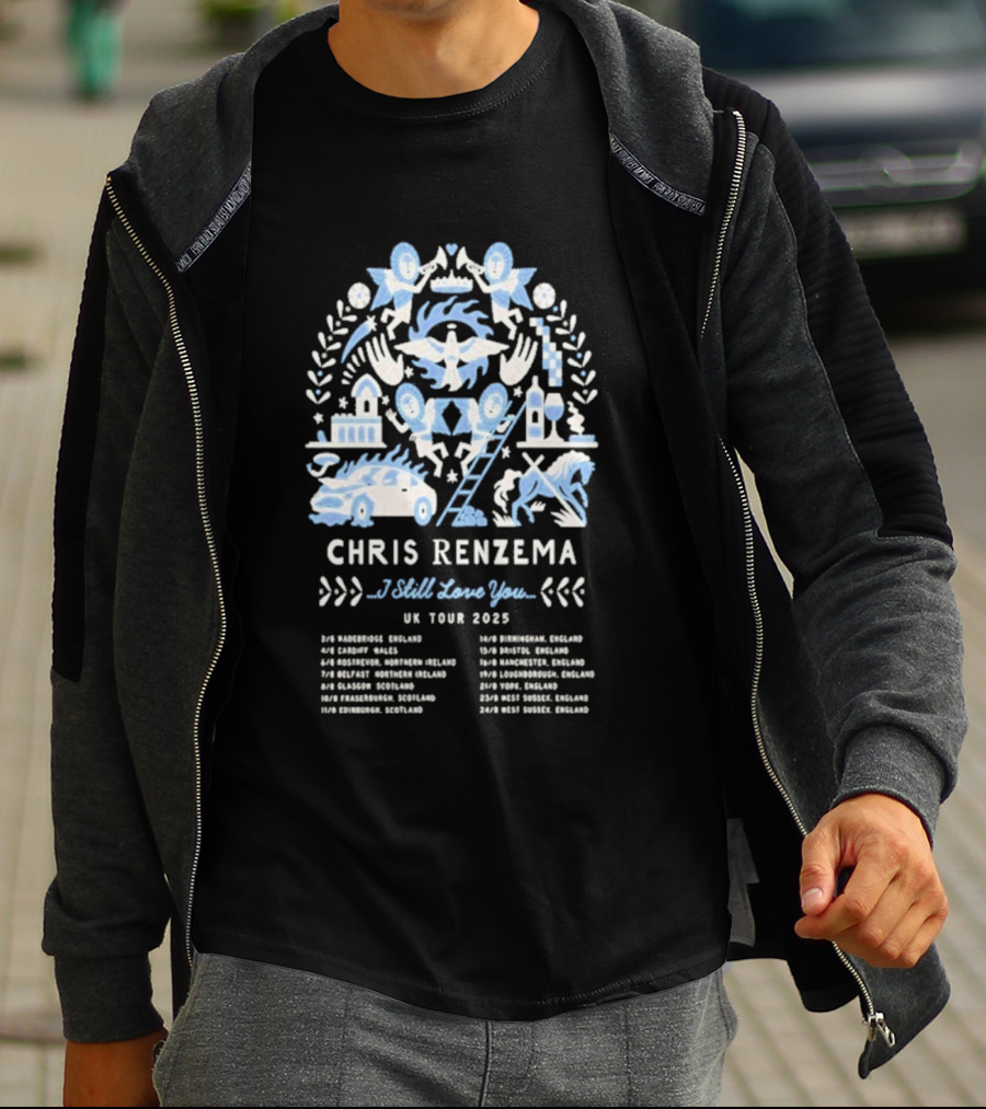 Chris Renzema I Still Love You UK Tour 2025 Concert Dates And Venues T-Shirt