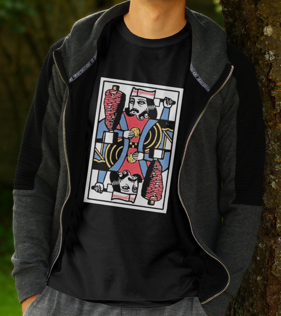 King Of Tromp Kebab Playing Card Meat Skewer Holder T-Shirt