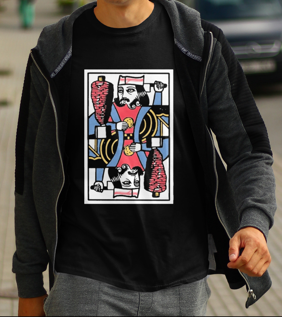 King Of Tromp Kebab Playing Card Meat Skewer Holder T-Shirt