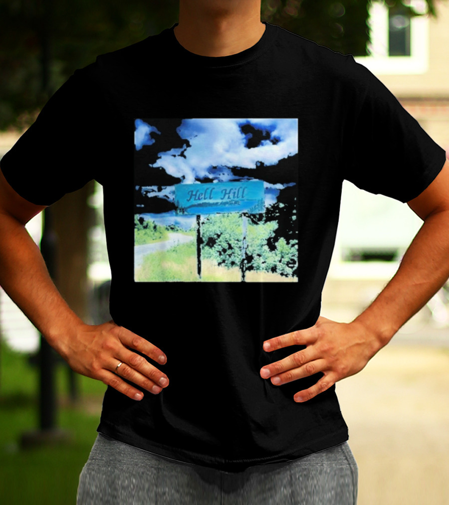 Elita Harkov Hell Hill Scenic Road Sign T-Shirt