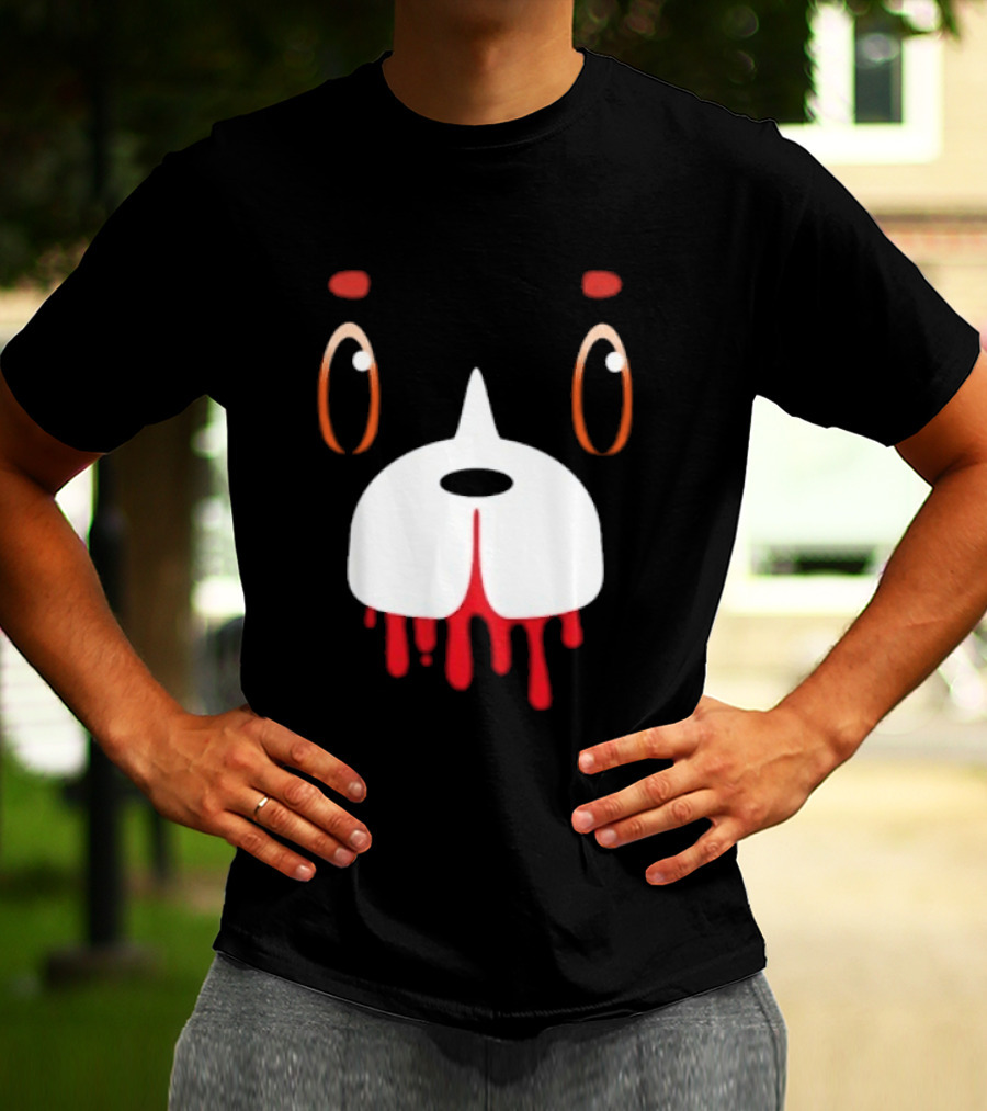 Final Space Mooncake Face Cartoon Character Dripping Red T-Shirt