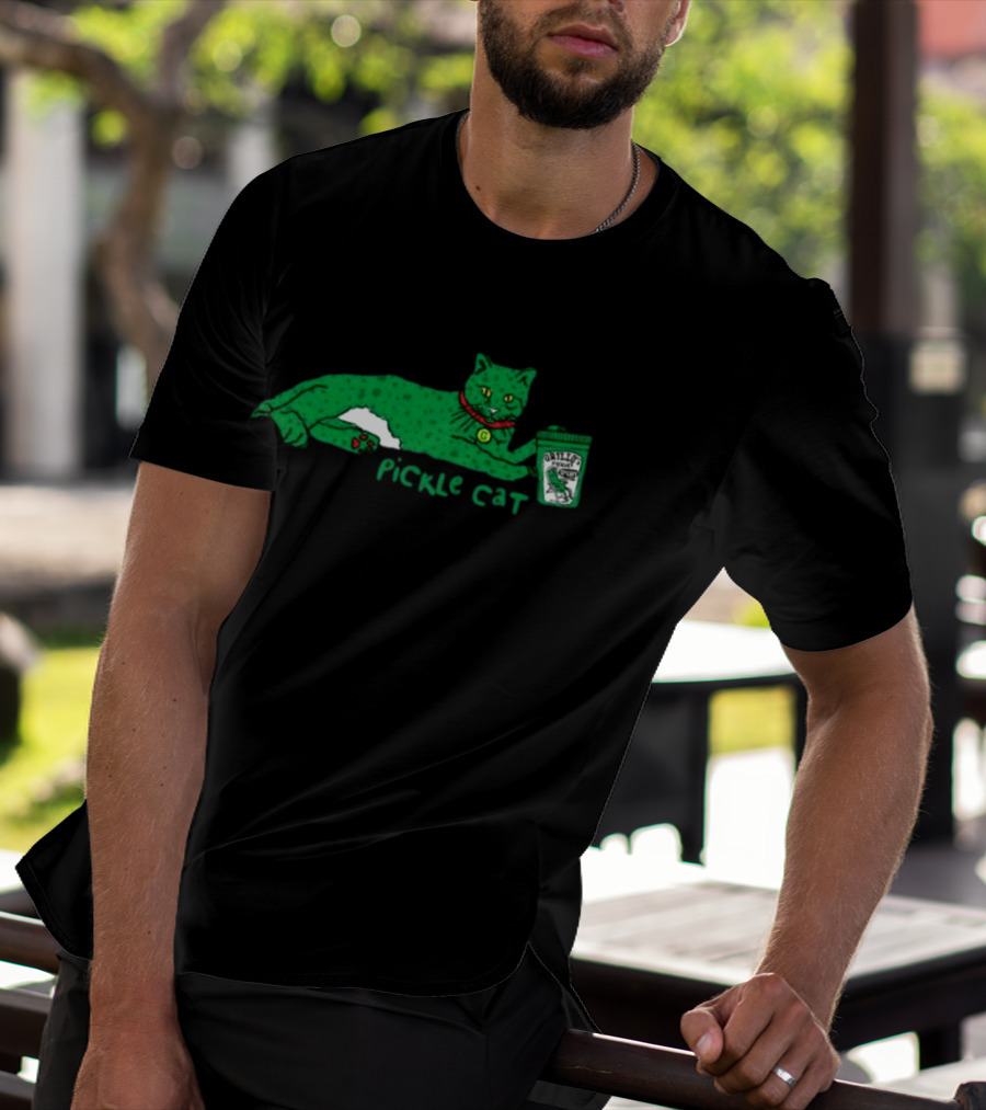 Grillos Pickle Cat With Grillos Pickles Jar T-Shirt