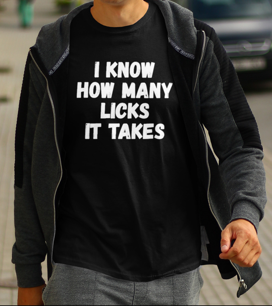 I Know How Many Licks It Takes Funny Saying T-Shirt
