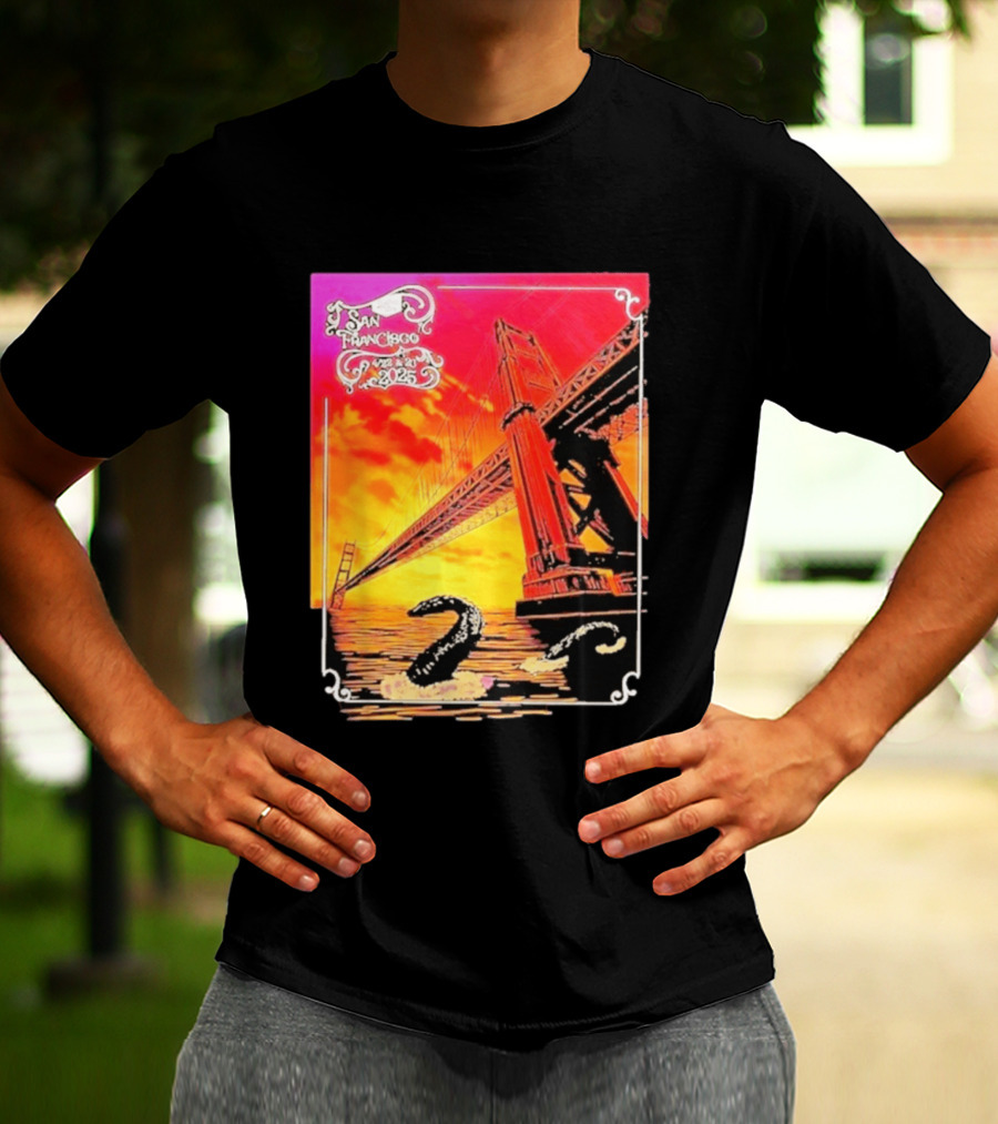 Phish The Spring Tour 2025 Bill Graham Civic Auditorium San Francisco April 22nd 23rdBridge T-Shirt