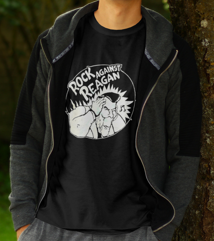 Rock Against Reagan Punk Protest 80s Political Movement T-Shirt