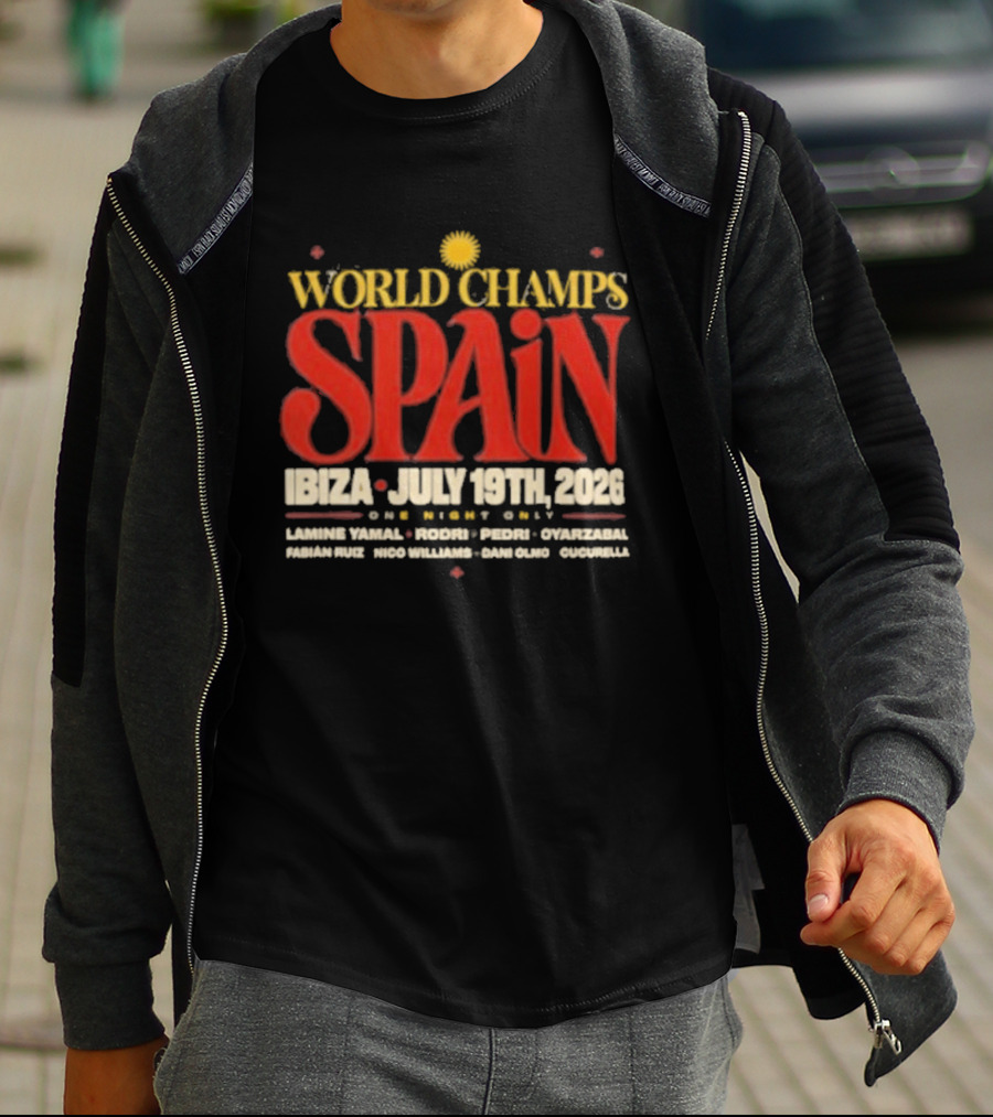Spain World Champs Ibiza July 19th 2026 One Night Only T-Shirt