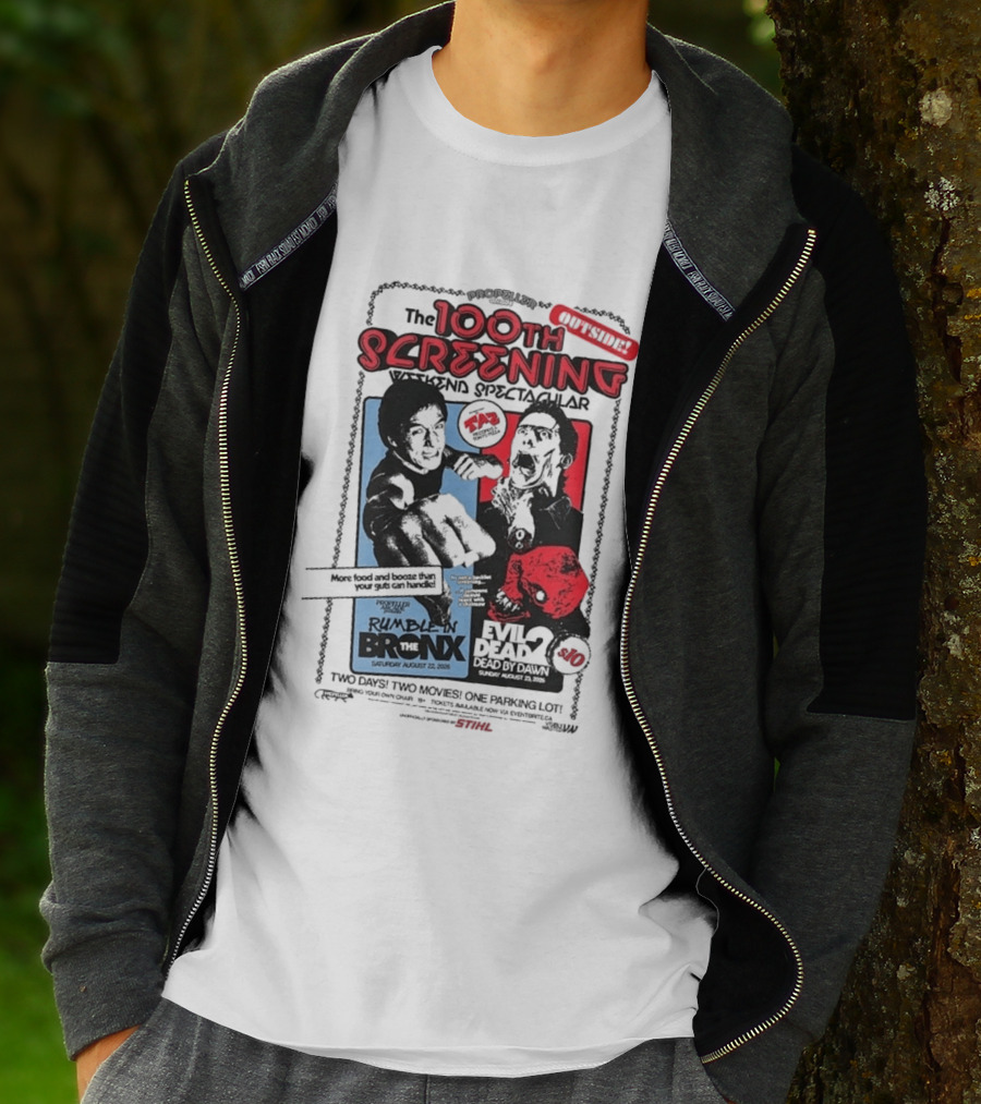 Propeller Arcade 100th Screening Weekend Spectacular Rumble In The Bronx August 22 2026 Evil Dead 2 T-Shirt