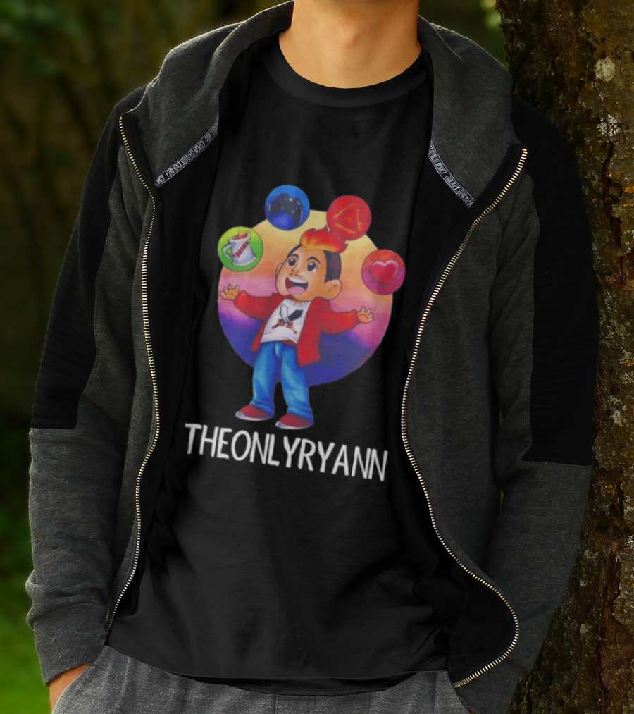 THEONLYRYANN Colorful Iconic YouTuber Gaming T-Shirt