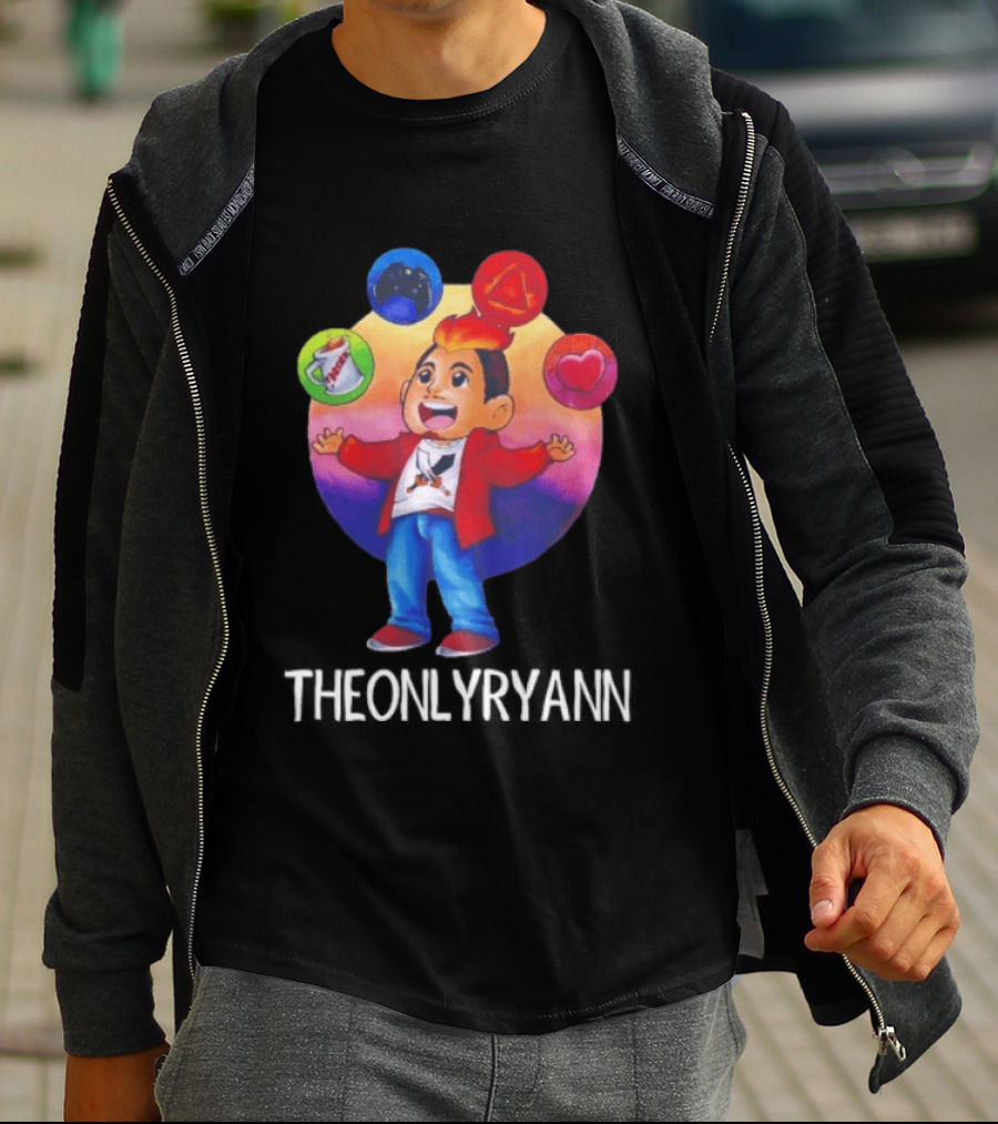 THEONLYRYANN Colorful Iconic YouTuber Gaming T-Shirt
