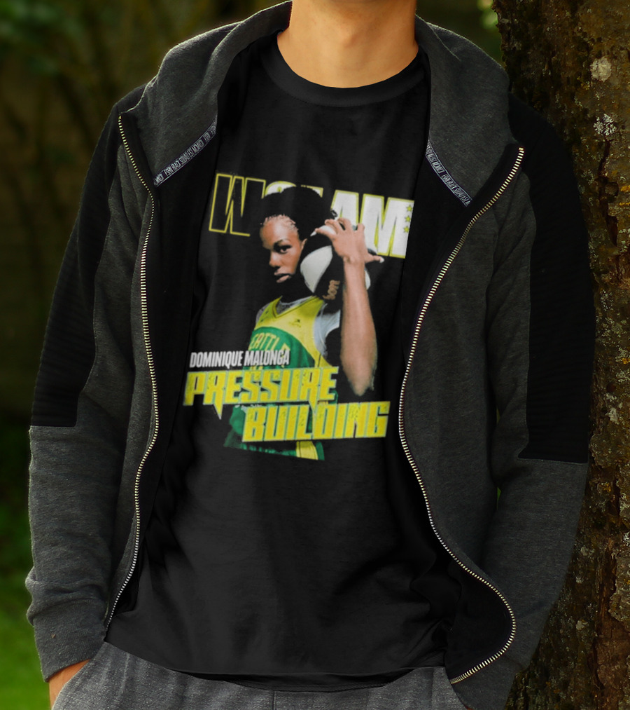 WSLAM Dominique Malonga Pressure Building Seattle Storm T-Shirt