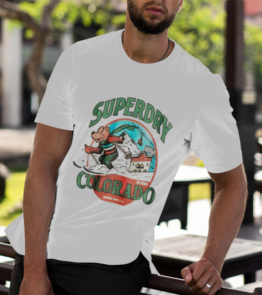 Superdry Colorado Skiing Bear National Park USA T-Shirt