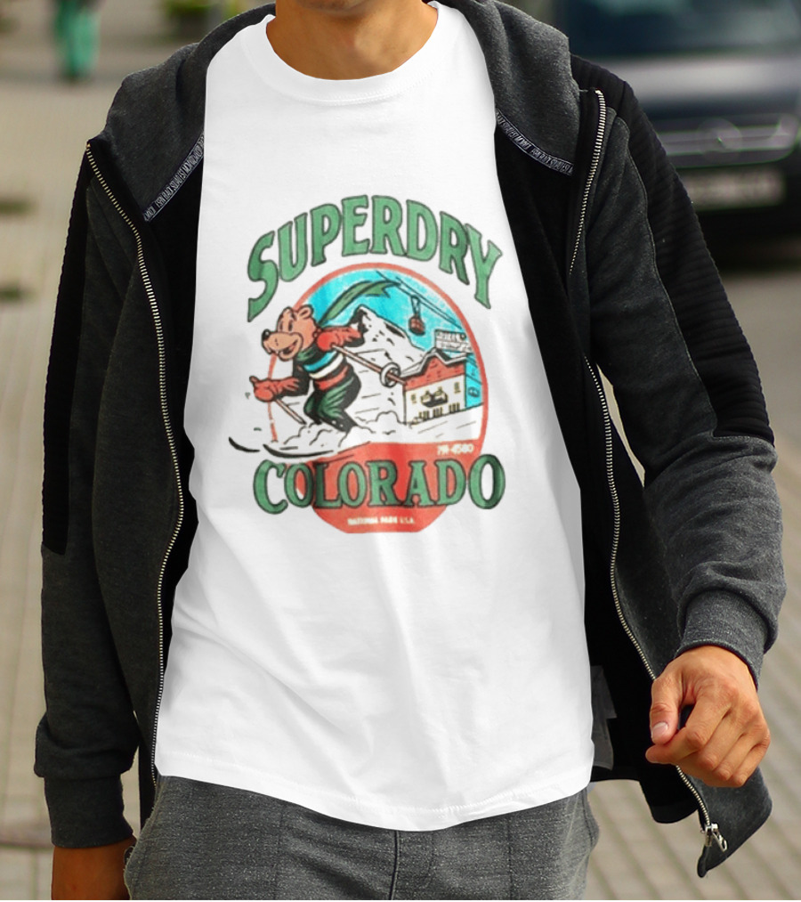 Superdry Colorado Skiing Bear National Park USA T-Shirt