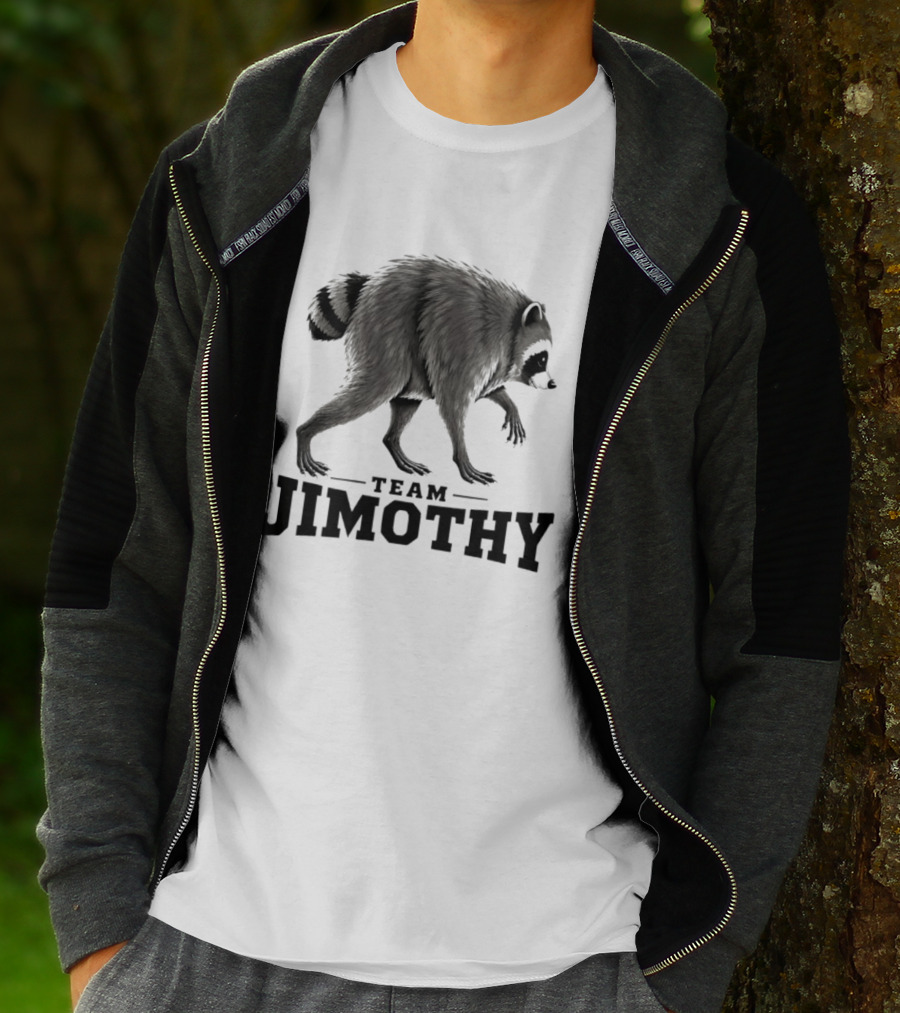 Team Jimothy Raccoon Walking T-Shirt