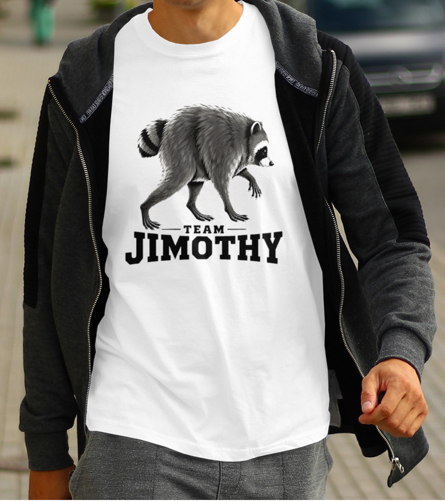 Team Jimothy Raccoon Walking T-Shirt