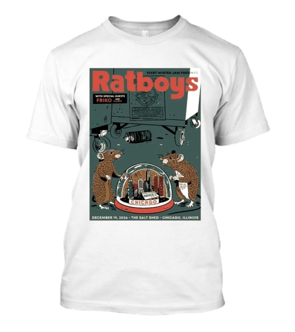 93XRT Winter Jam Ratboys Concert With Friko And Floory At The Salt Shed Chicago December 19 2026 T-Shirt
