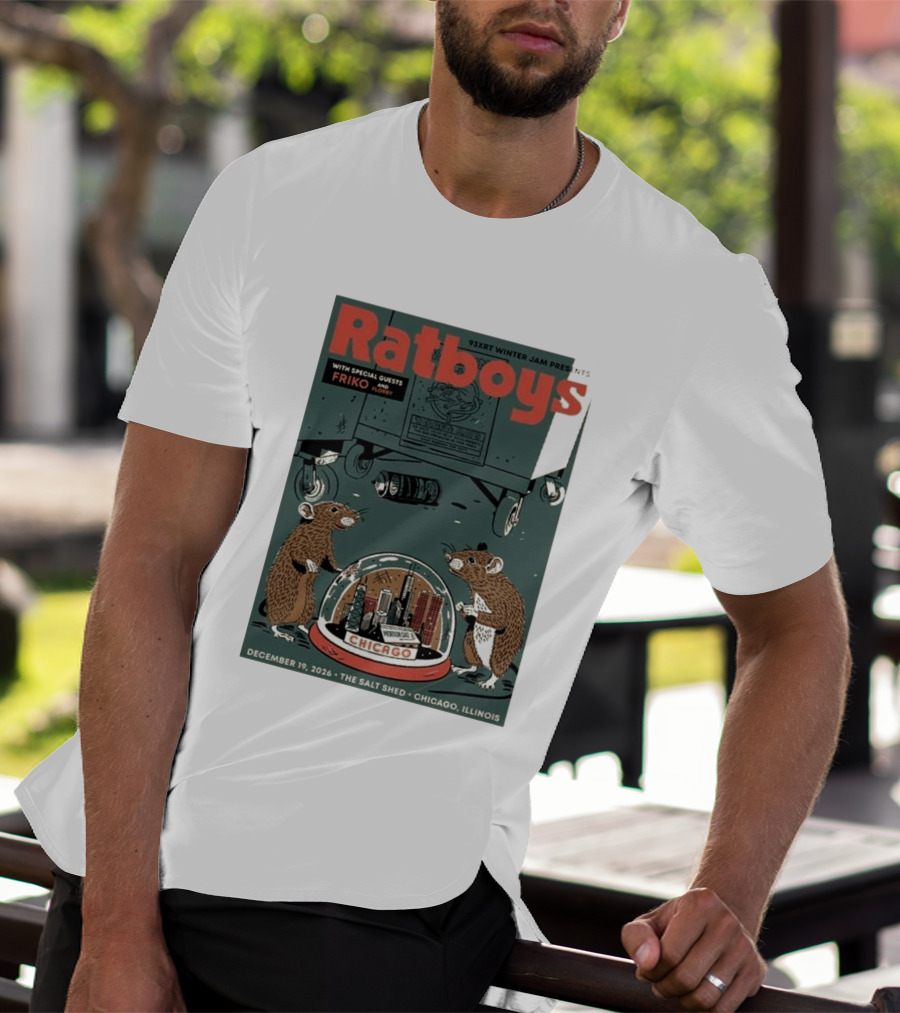 93XRT Winter Jam Ratboys Concert With Friko And Floory At The Salt Shed Chicago December 19 2026 T-Shirt